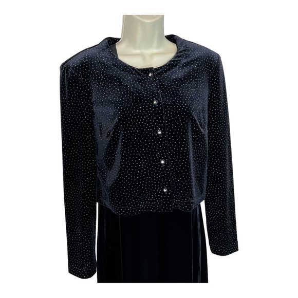 Ronnie Nicole Dresses & Skirts - Black Velour Matching Set  Ronnie Nicole Maxi Dress and Jacket 80’s VTG Trophy